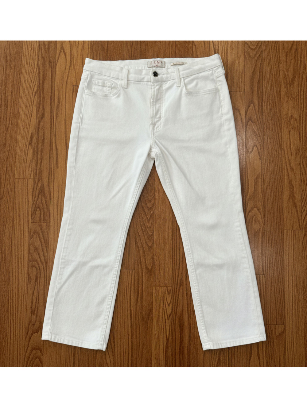 JEN7 by 7 for all Mankind Women Straight Leg Jeans Size 10 Stretch Denim